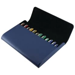 Pineider Genuine Italian Leather Pen Case, 12 Pens -Office Supply Series Shop 123