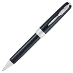 Pineider Full Metal Jacket Ballpoint Pen, Midnight Black