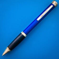 Executive Metal Ballpoint Pen, Blue & Gold