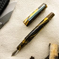 Tibaldi Infrangibile Special Edition Chrome Yellow Fountain Pen, Full Resin, Fine Point