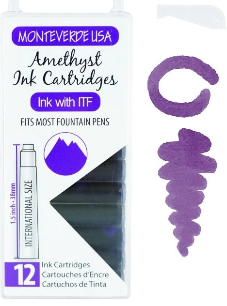 Monteverde International Standard Fountain Pen Ink Cartridges, Amethyst 1 Monteverde International Standard Fountain Pen Ink Cartridges, Amethyst