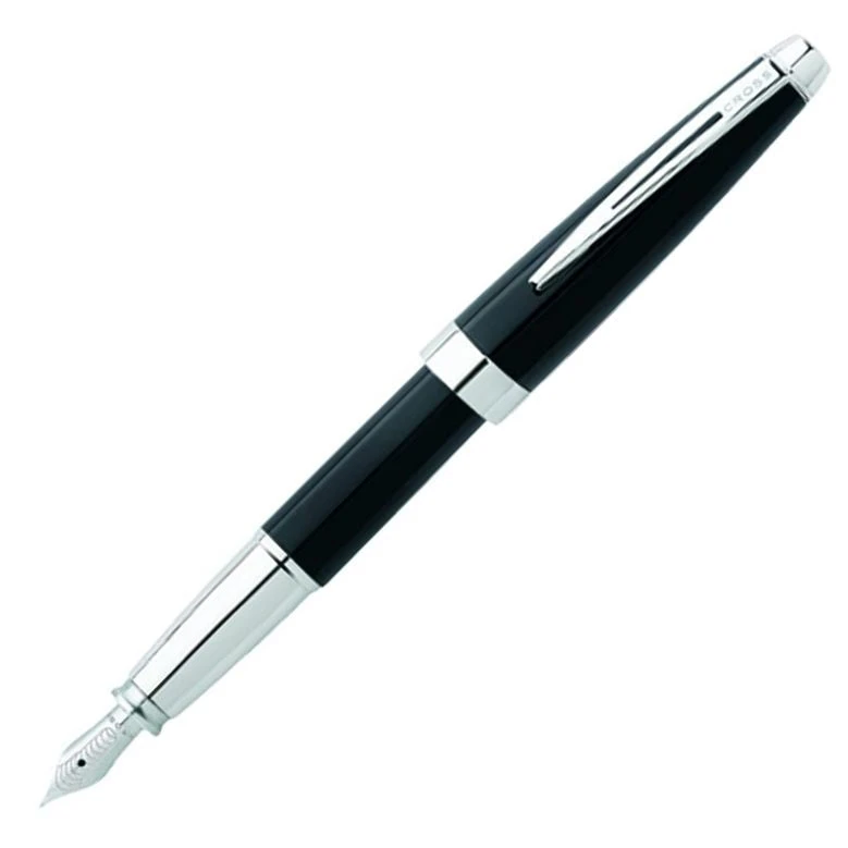 Cross® Cross Aventura Fountain Pen, Black Lacquer & Chrome, Medium Nib 1 Cross® Cross Aventura Fountain Pen, Black Lacquer & Chrome, Medium Nib