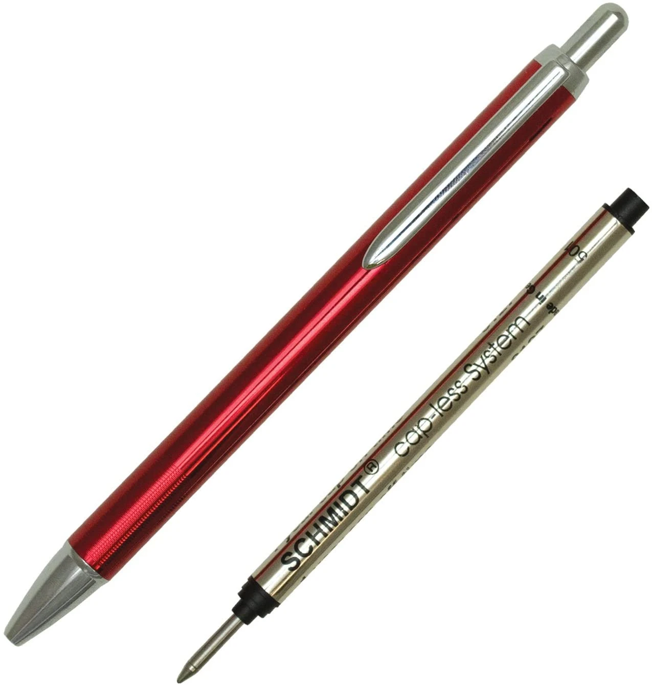 Schmidt Capless Rollerball Pen, Anodized Red 1 Schmidt Capless Rollerball Pen, Anodized Red