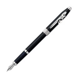 Cross® Cross Sentiment Black Lacquer & Chrome Fountain Pen, Medium Nib, New