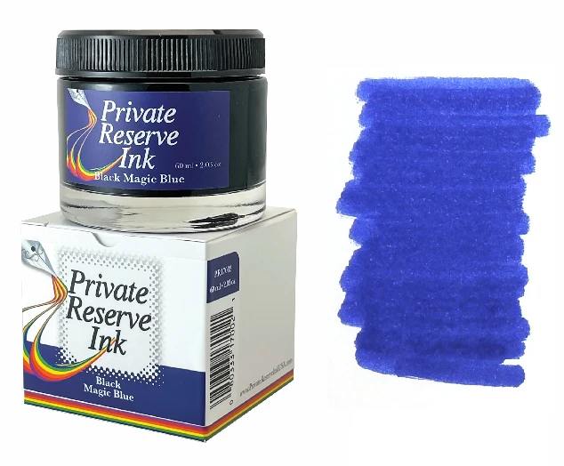 Private Reserve Fountain Pen Ink Bottle, 60ml, Black Magic Blue