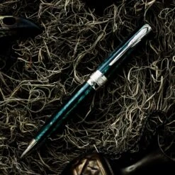 Pineider Arco Desert Beetle Ballpoint Pen, Green & Black