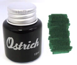 Ostrich Fountain Pen Ink Bottle, 18ml, Green Emerald
