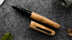 Conklin All American Limited Edition Olive Wood Fountain Pen, Gunmetal Trim