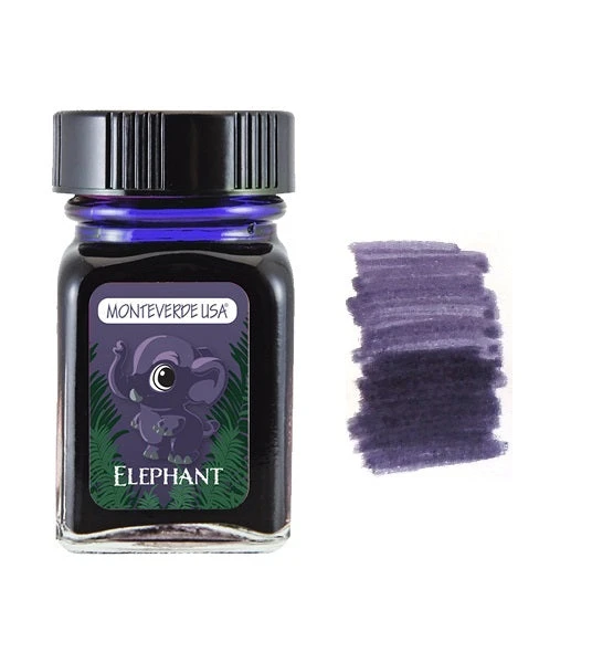 Monteverde 30ml Fountain Pen Ink Bottle, Jungle Collection, Elephant 1 Monteverde 30ml Fountain Pen Ink Bottle, Jungle Collection, Elephant