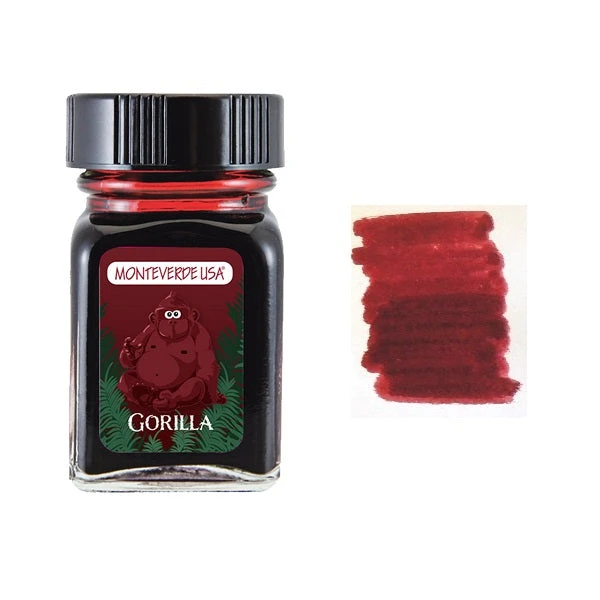 Monteverde 30ml Fountain Pen Ink Bottle, Jungle Collection, Gorilla 1 Monteverde 30ml Fountain Pen Ink Bottle, Jungle Collection, Gorilla