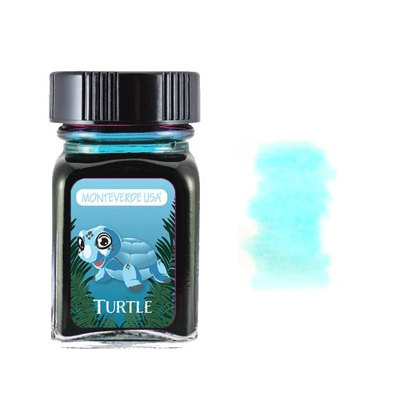 Monteverde 30ml Fountain Pen Ink Bottle, Jungle Collection, Turtle 1 Monteverde 30ml Fountain Pen Ink Bottle, Jungle Collection, Turtle
