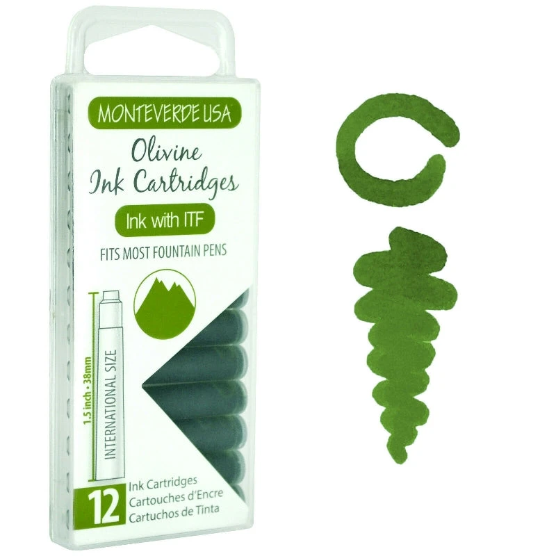 Monteverde International Standard Fountain Pen Ink Cartridges, Olivine 1 Monteverde International Standard Fountain Pen Ink Cartridges, Olivine