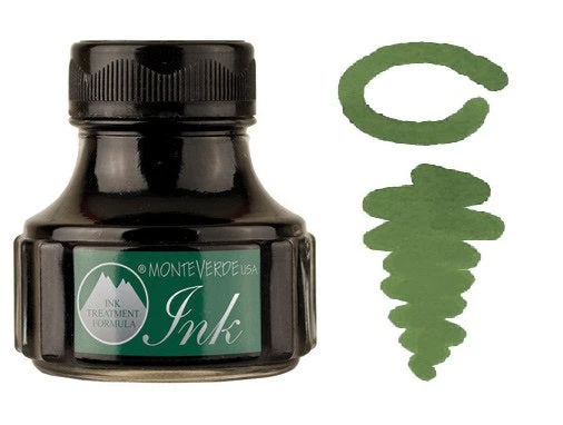 Monteverde 90ml Gemstone Fountain Pen Ink Bottle, Olivine 1 Monteverde 90ml Gemstone Fountain Pen Ink Bottle, Olivine