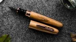 Conklin All American Limited Edition Olive Wood Fountain Pen, Rose Gold Trim