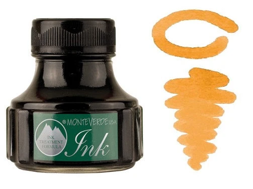 Monteverde 90ml Gemstone Fountain Pen Ink Bottle, Topaz 1 Monteverde 90ml Gemstone Fountain Pen Ink Bottle, Topaz