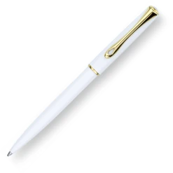 Diplomat Traveller Ballpoint Pen, Snow White & Gold