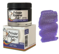 Private Reserve Pearlescent Fountain Pen Ink Bottle, 60ml, Violet Silver