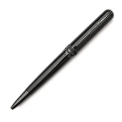 Pineider Avatar Ballpoint Pen, Gloss Black W/ Black Trim