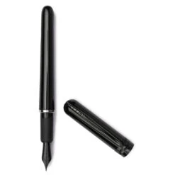 Pineider Avatar Fountain Pen, Gloss Black W/ Black Trim, Extra Fine Nib