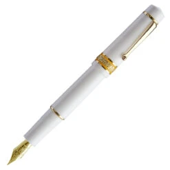 Maiora Mytho Dama Fountain Pen, Polished White & Gold