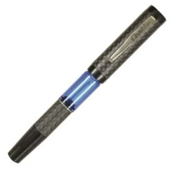 Conklin Carbon Fiber Stealth Word Gauge Fountain Pen, Blue