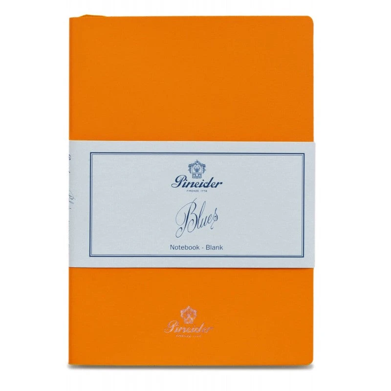 Pineider Blues Notebook, A5, 192 Blank Pages, 55gr Paper, Orange 1 Pineider Blues Notebook, A5, 192 Blank Pages, 55gr Paper, Orange