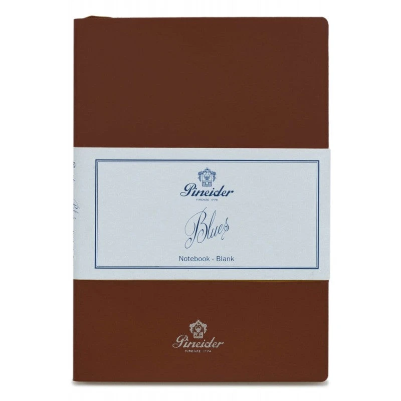 Pineider Blues Notebook, A5, 192 Blank Pages, 55gr Paper, Clay Brown 1 Pineider Blues Notebook, A5, 192 Blank Pages, 55gr Paper, Clay Brown