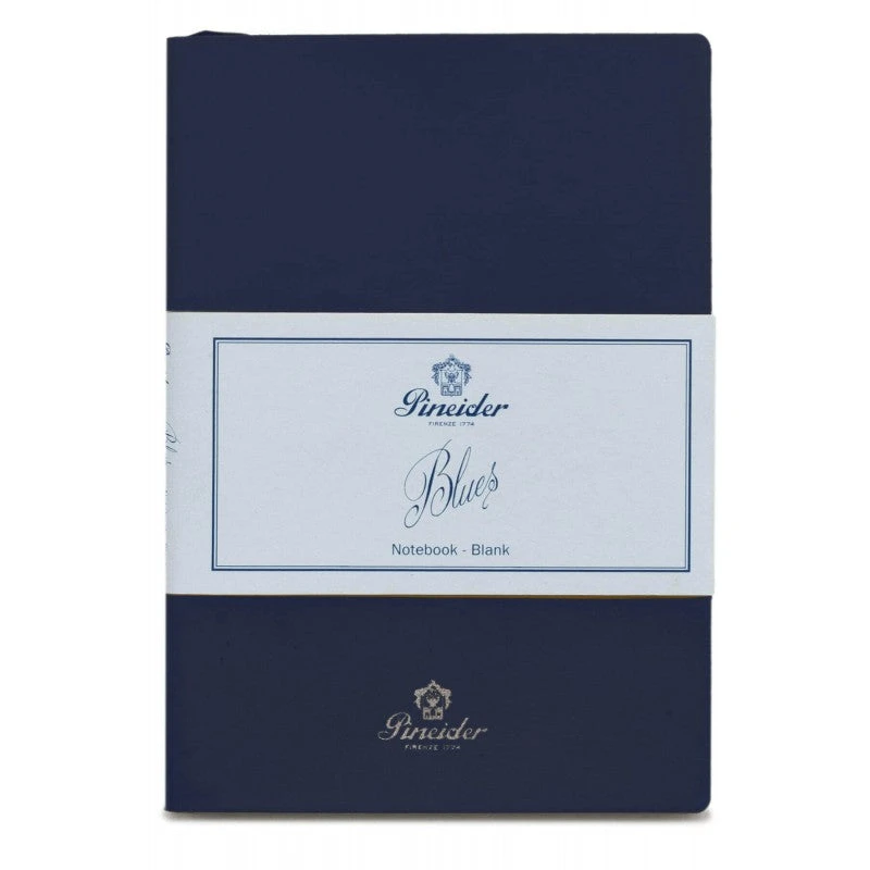 Pineider Blues Notebook, A5, 192 Blank Pages, 55gr Paper, Dark Blue 1 Pineider Blues Notebook, A5, 192 Blank Pages, 55gr Paper, Dark Blue