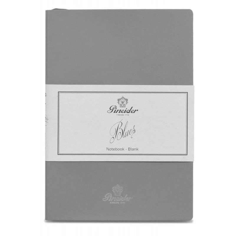 Pineider Blues Notebook, A5, 192 Blank Pages, 55gr Paper, Pearl Grey 1 Pineider Blues Notebook, A5, 192 Blank Pages, 55gr Paper, Pearl Grey