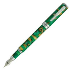 Conklin Stylograph Mosaic Fountain Pen, Green & Brown