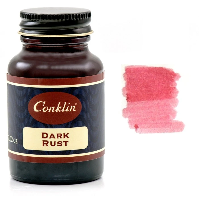 Conklin Classic Fountain Pen Ink Bottle, Dark Rust, 60ml Glass Bottle 1 Conklin Classic Fountain Pen Ink Bottle, Dark Rust, 60ml Glass Bottle