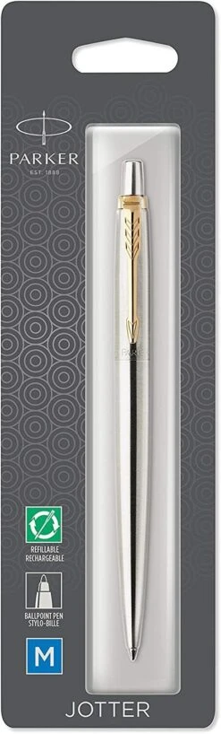 Parker® Parker Jotter Ballpoint Pen, Stainless Steel & Gold -Office Supply Series Shop e3089c8d a694 5767 b324 13427a82f055