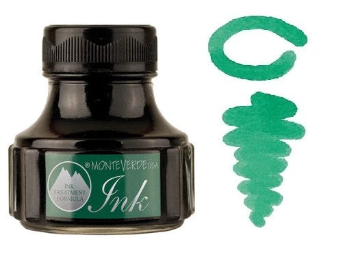 Monteverde 90ml Gemstone Fountain Pen Ink Bottle, Erinite 1 Monteverde 90ml Gemstone Fountain Pen Ink Bottle, Erinite