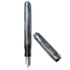 Pineider Full Metal Jacket Fountain Pen, Coal Grey, Fine Nib