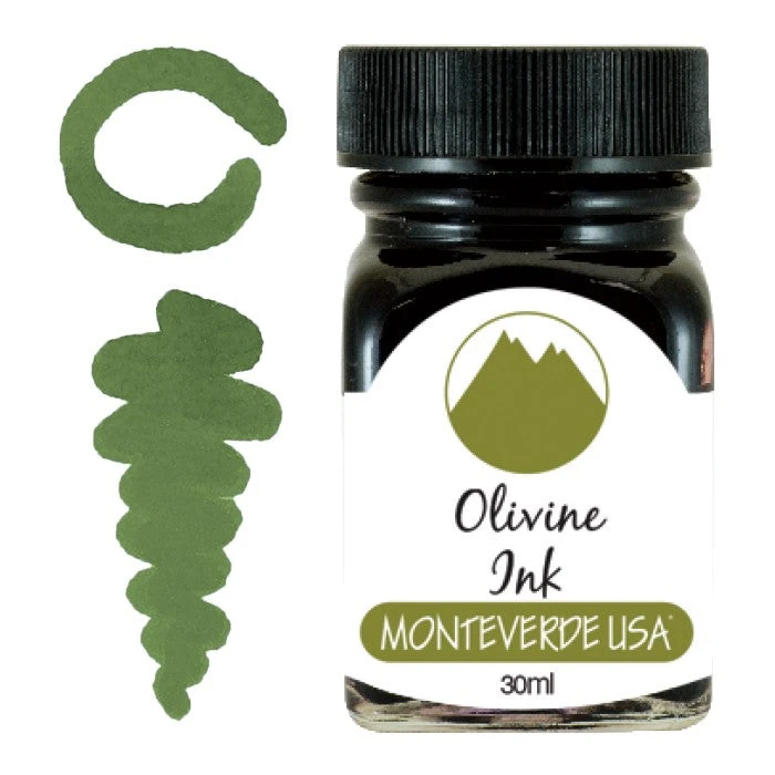 Monteverde 30ml Fountain Pen Ink Bottle, Gemstone, Olivine 1 Monteverde 30ml Fountain Pen Ink Bottle, Gemstone, Olivine