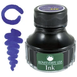 Monteverde 90ml Fountain Pen Ink Bottle, Malibu Blue