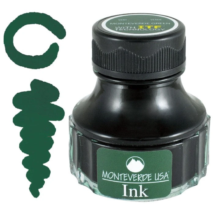 Monteverde 90ml Fountain Pen Ink Bottle, Monteverde Green 1 Monteverde 90ml Fountain Pen Ink Bottle, Monteverde Green