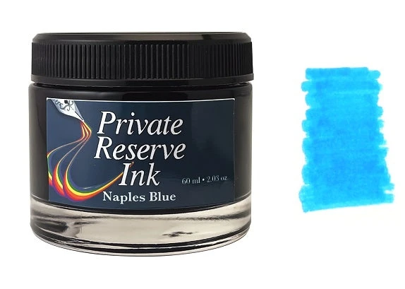 Private Reserve Fountain Pen Ink Bottle, 60ml, Naples Blue