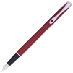 Diplomat Traveller Dark Red & Chrome Fountain Pen