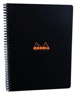Rhodia Classic Notebook, Side Wirebound, Black, Graph, 9 X 11 ¾