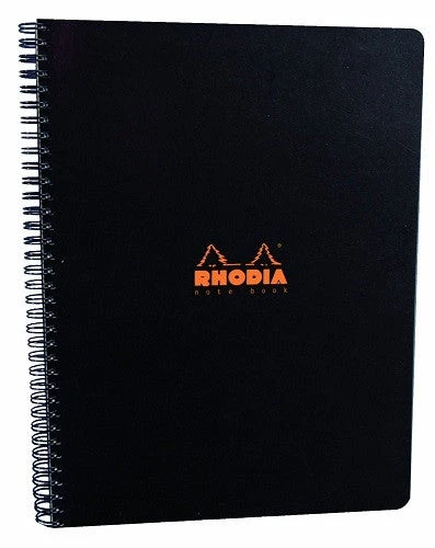 Rhodia Classic Notebook, Side Wirebound, Black, Graph, 9 X 11 ¾ 1 Rhodia Classic Notebook, Side Wirebound, Black, Graph, 9 X 11 ¾